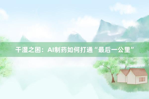 干湿之困：AI制药如何打通“最后一公里”