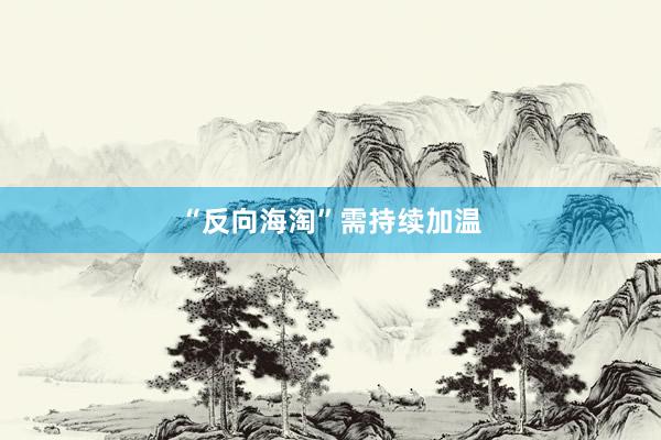 “反向海淘”需持续加温