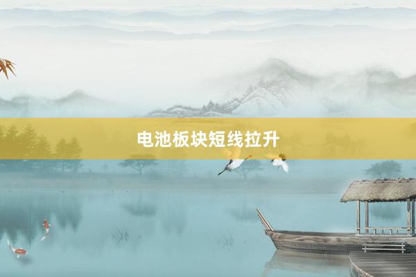 电池板块短线拉升