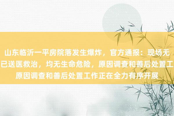 山东临沂一平房院落发生爆炸，官方通报：现场无人员死亡，受伤人员已送医救治，均无生命危险，原因调查和善后处置工作正在全力有序开展