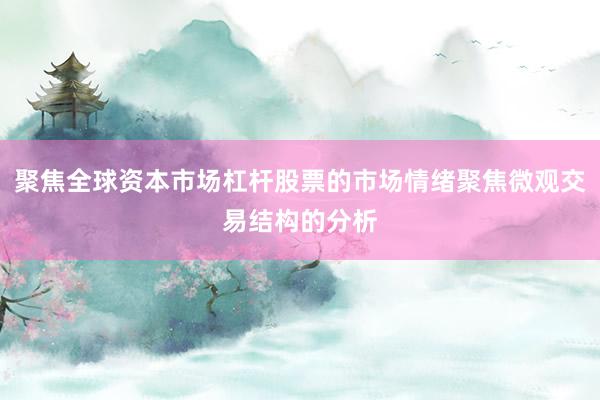 聚焦全球资本市场杠杆股票的市场情绪聚焦微观交易结构的分析