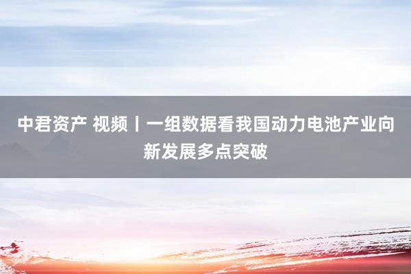 中君资产 视频丨一组数据看我国动力电池产业向新发展多点突破
