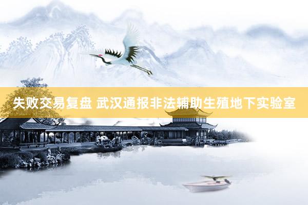 失败交易复盘 武汉通报非法辅助生殖地下实验室
