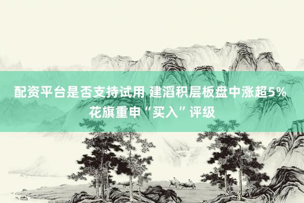 配资平台是否支持试用 建滔积层板盘中涨超5% 花旗重申“买入”评级
